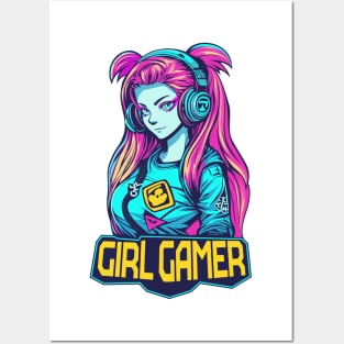 Girl gamer. Posters and Art